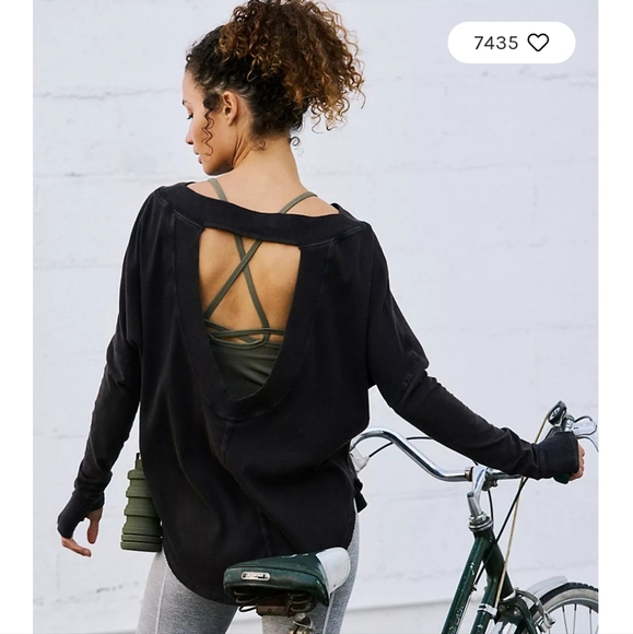 Lighburnt orange color FP movement simple layer shirt  NWOT - Picture 1 of 8